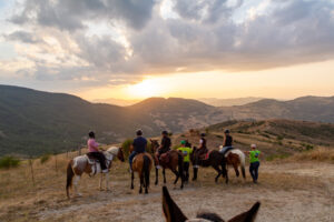 escursioni a cavallo al tramonto in Basilicata